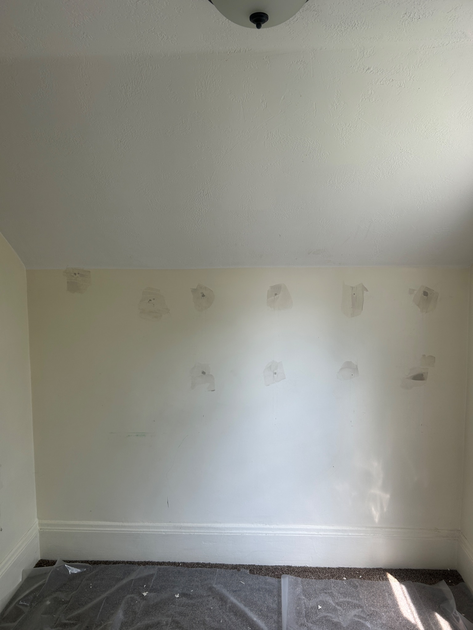 Wall restoration in progress