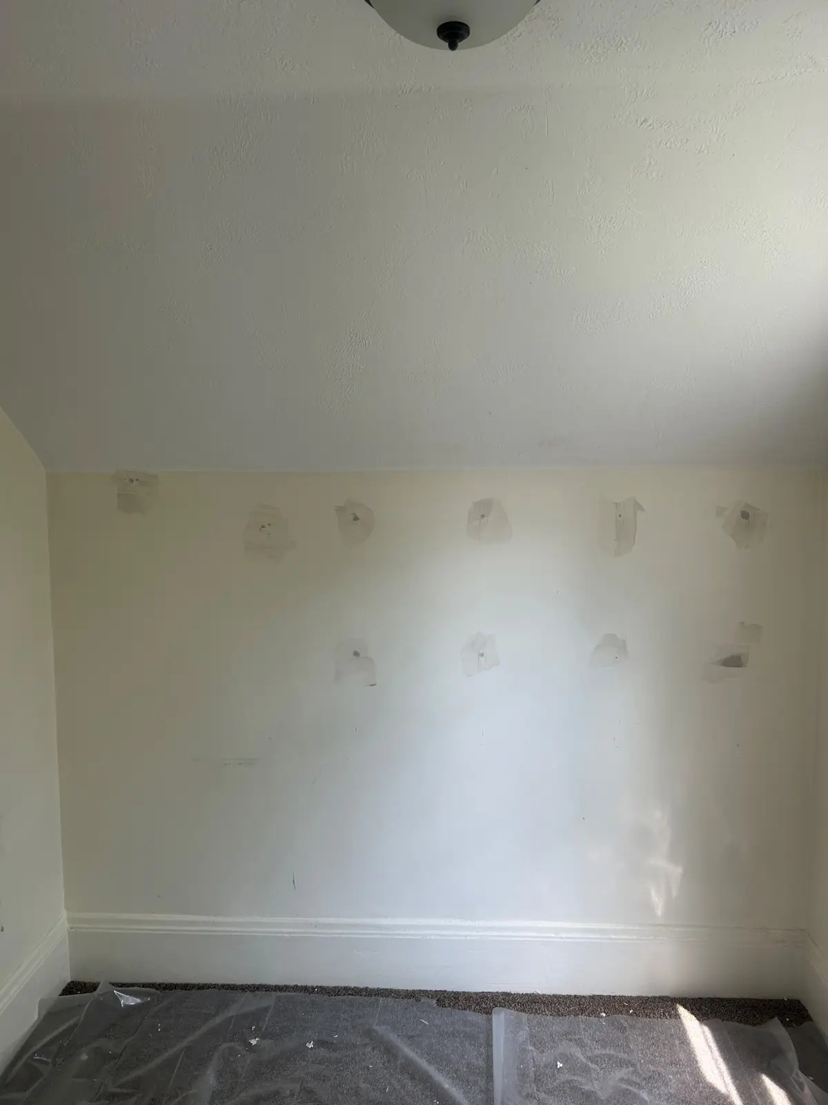 Wall repairs in progress